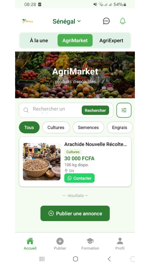 AgriMarket — achat et vente